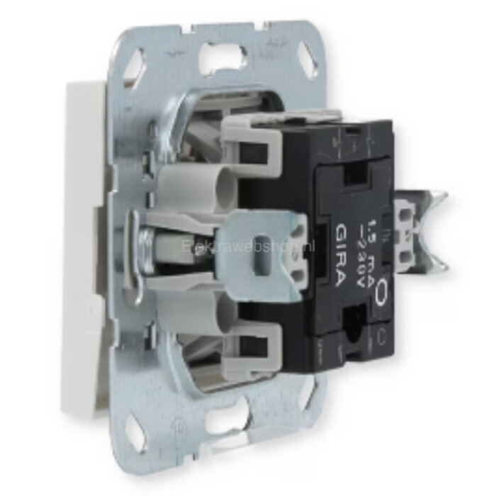 Gira Gira  drukvlak-controleschakelaar wisselschakelaar systeem 55 Zuiver wit (hagelwit) 013603