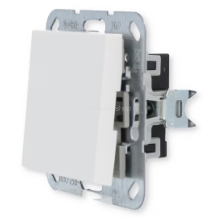 Gira Gira drukvlakschakelaar kruisschakelaar systeem 55 Zuiver wit (hagelwit) MAT 012727