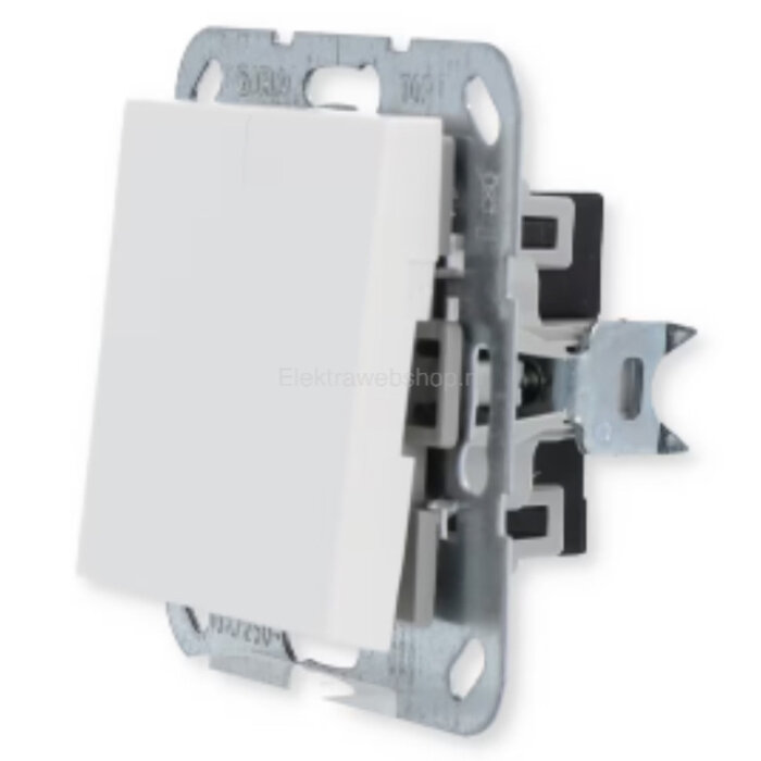 Gira Gira drukvlakschakelaar 2-voudig serieschakelaar systeem 55 Zuiver wit (hagelwit) MAT 012527