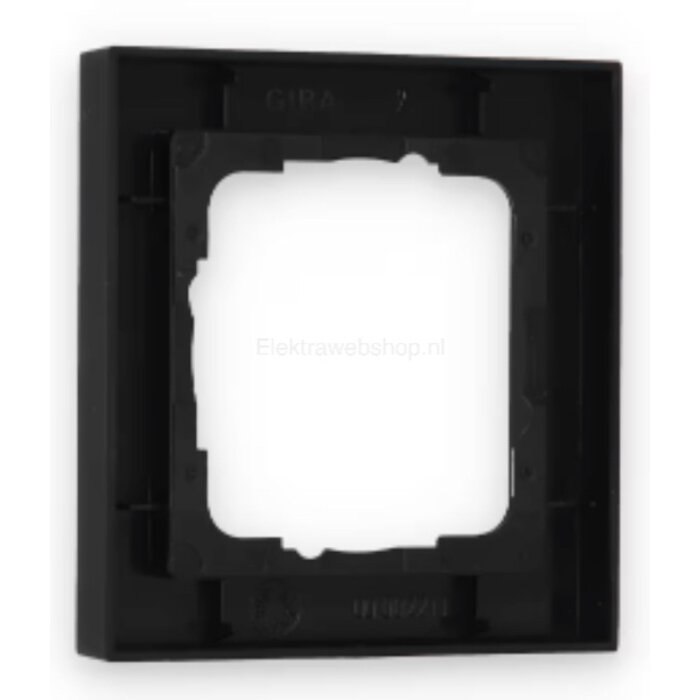Gira Gira E2 afdekraam 1-voudig Mat Zwart 021109