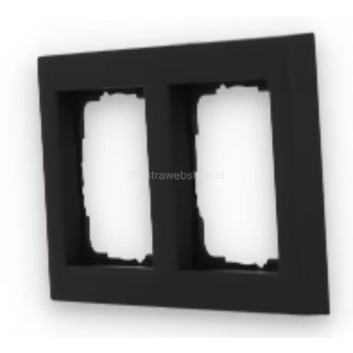 Gira Gira E2 afdekraam 2-voudig Mat Zwart 021209