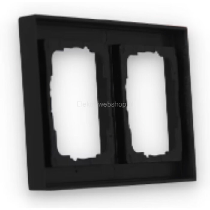 Gira Gira E2 afdekraam 2-voudig Mat Zwart 021209