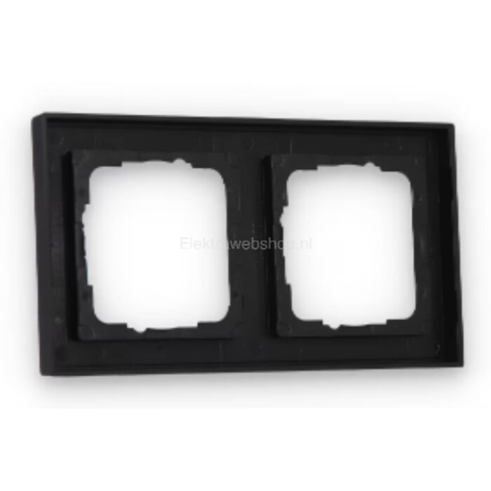 Gira Gira E2 afdekraam 2-voudig Mat Zwart 021209