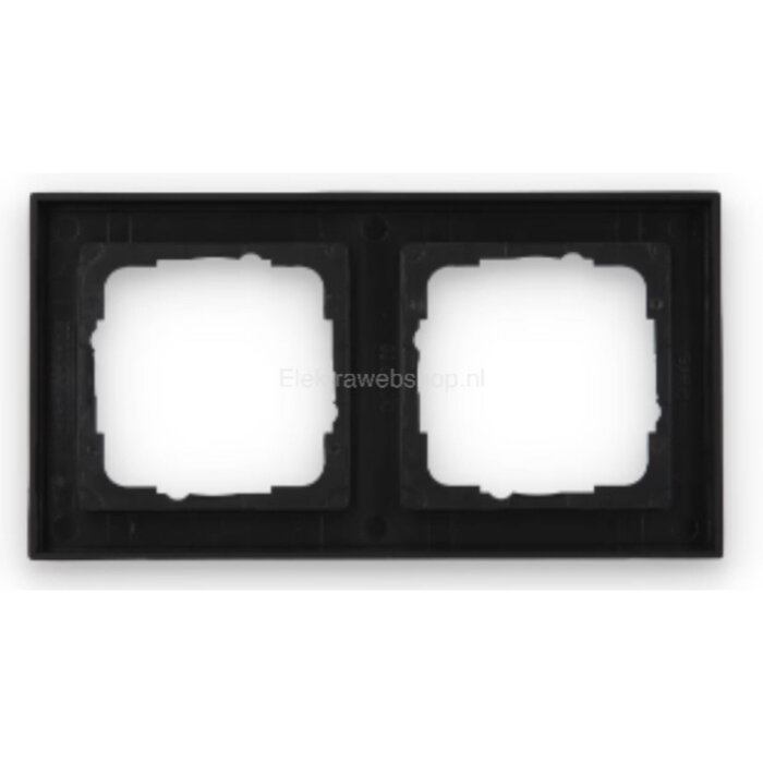 Gira Gira E2 afdekraam 2-voudig Mat Zwart 021209