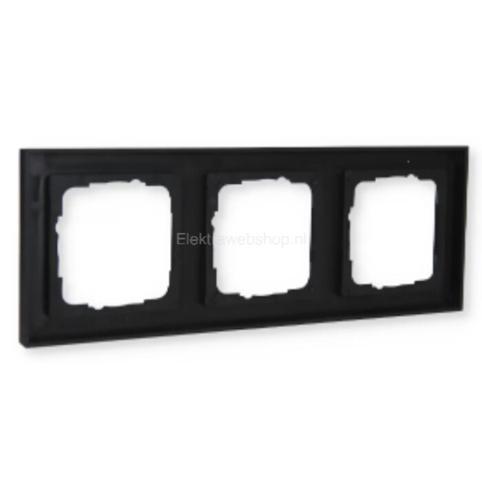 Gira Gira E2 afdekraam 3-voudig Mat Zwart 021309