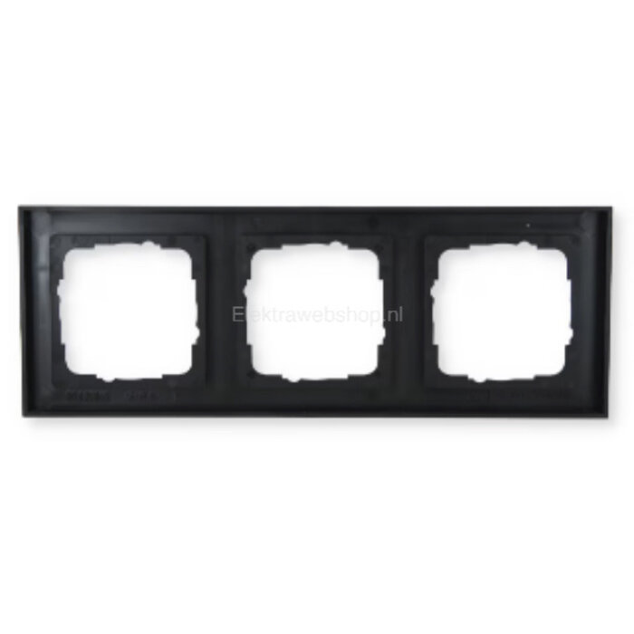 Gira Gira E2 afdekraam 3-voudig Mat Zwart 021309