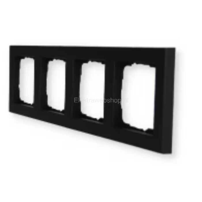 Gira Gira E2 afdekraam 4-voudig Mat Zwart 021409