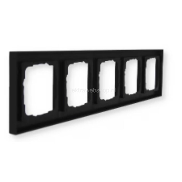 Gira Gira E2 afdekraam 5-voudig Mat Zwart 021509