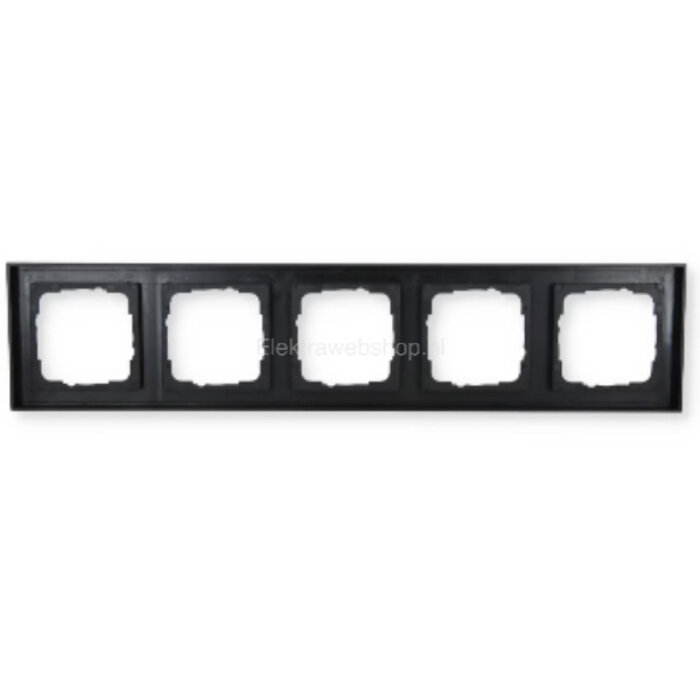 Gira Gira E2 afdekraam 5-voudig Mat Zwart 021509