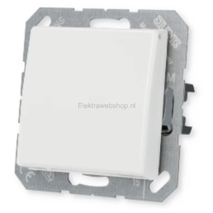 Jung Jung Wandcontactdoos met klepje alpinwit (hagelwit) AS1520NKLWW