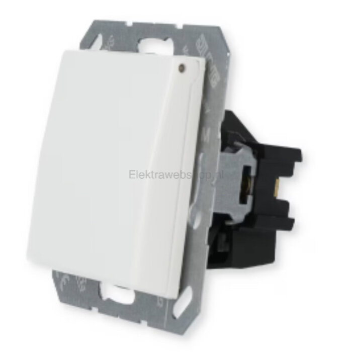 Jung Jung Wandcontactdoos met klepje alpinwit (hagelwit) AS1520NKLWW