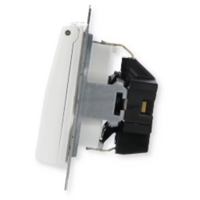 Jung Jung Wandcontactdoos met klepje alpinwit (hagelwit) AS1520NKLWW