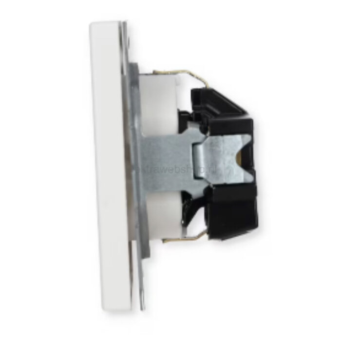 Jung Jung LS990 1V wandcontactdoos met randaarde & kinderbeveiliging alpinwit (hagelwit) LS1520NKIWW