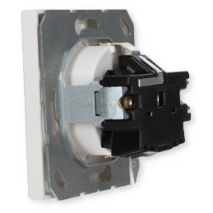 Jung Jung LS990 1V wandcontactdoos met randaarde & kinderbeveiliging alpinwit (hagelwit) LS1520NKIWW