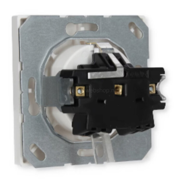 Jung Jung LS990 1V wandcontactdoos met randaarde & kinderbeveiliging alpinwit (hagelwit) LS1520NKIWW