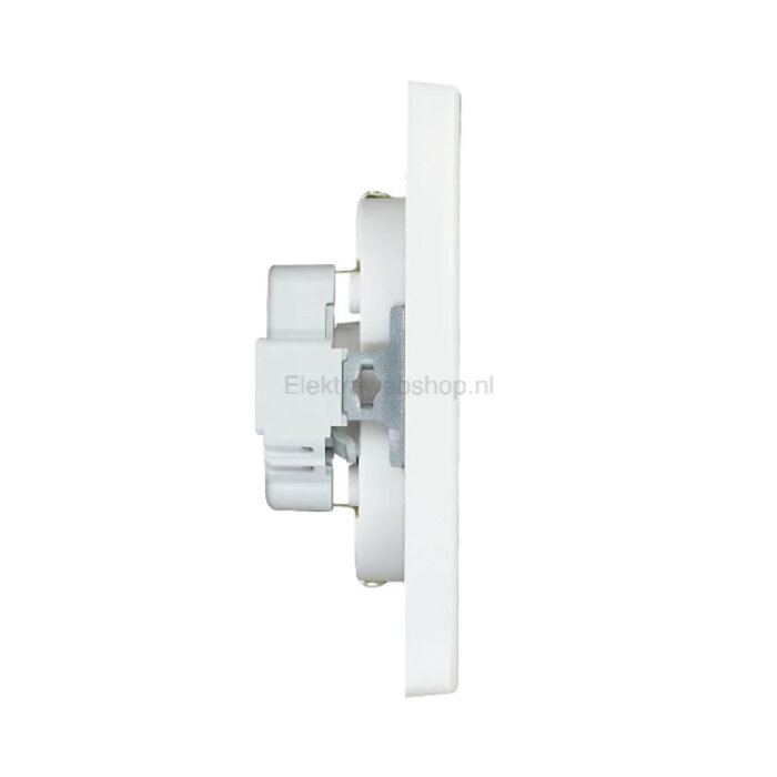 Jung Jung LS990 2V wandcontactdoos met randaarde inbouw alpinwit (hagelwit) LS5015WW