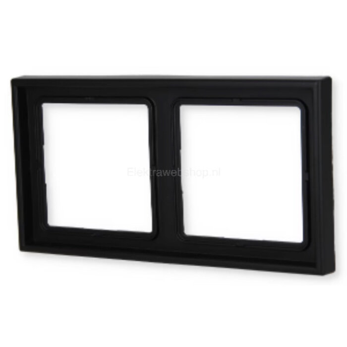 Jung Jung LS990 afdekraam 2-voudig grafietzwart mat LS982SWM