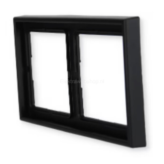 Jung Jung LS990 afdekraam 2-voudig grafietzwart mat LS982SWM