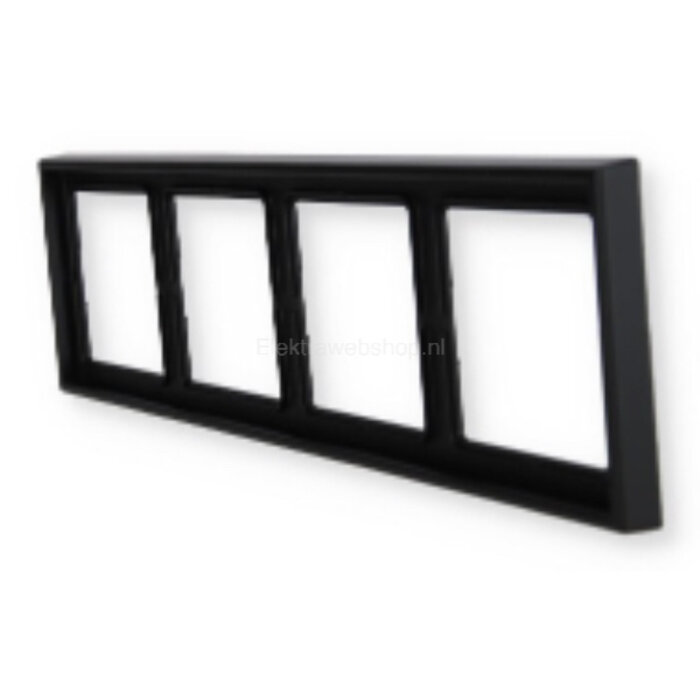 Jung Jung LS990 afdekraam 4-voudig grafietzwart mat LS984SWM