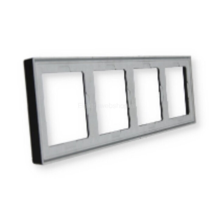 Jung Jung LS990 afdekraam 4-voudig grafietzwart mat LS984SWM