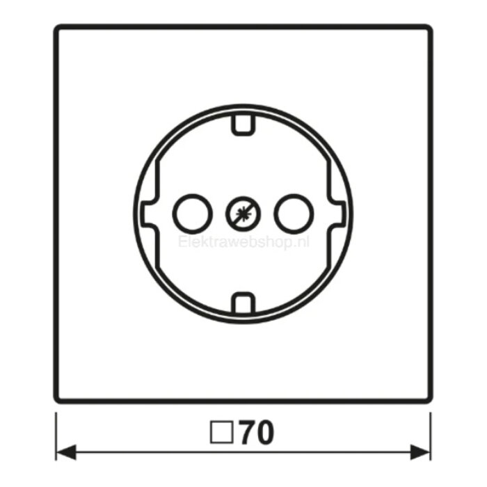 Jung Jung LS990 1V wandcontactdoos met randaarde creme LS1520N