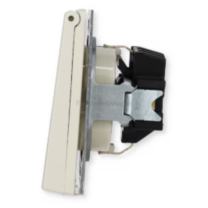 Jung Jung LS990 Wandcontactdoos met klepje creme LS1520NKL
