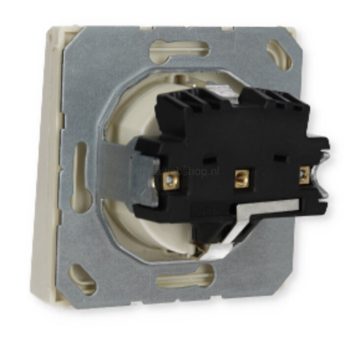 Jung Jung LS990 Wandcontactdoos met klepje creme LS1520NKL