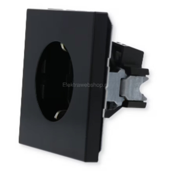 Jung Jung LS Range wandcontactdoos met randaarde zwart - LS1520NSW