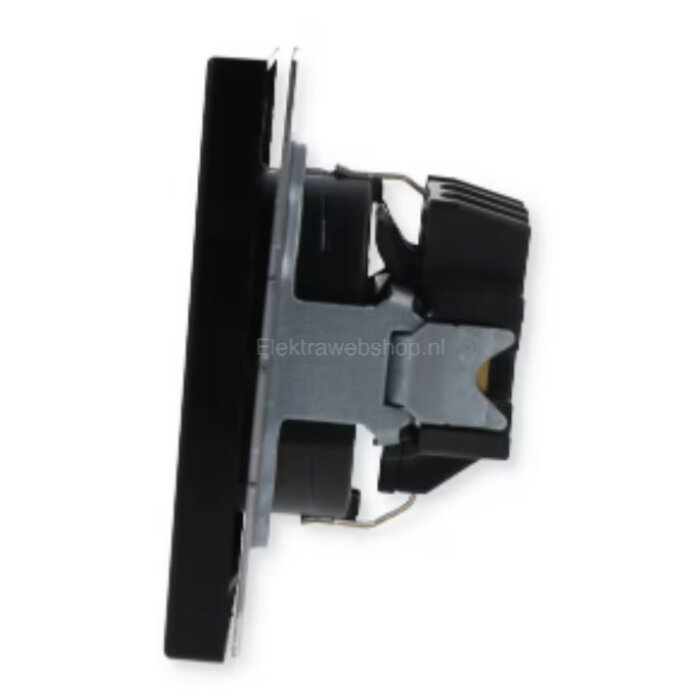Jung Jung LS Range wandcontactdoos met randaarde zwart - LS1520NSW