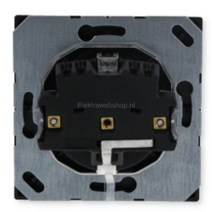 Jung Jung LS Range wandcontactdoos met randaarde zwart - LS1520NSW