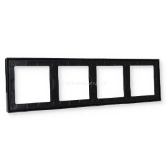 Jung Jung LS990 afdekraam 4-voudig zwart - LS984SW