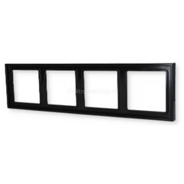 Jung Jung LS990 afdekraam 4-voudig zwart - LS984SW