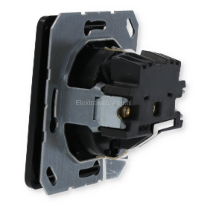 Jung Jung CD500 wandcontactdoos ra 1V zwart - CD1520NSW