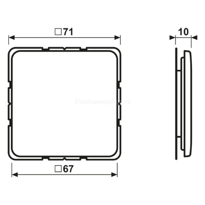 Jung Jung CD500 afdekking blindplaat zwart - CD594-0SW