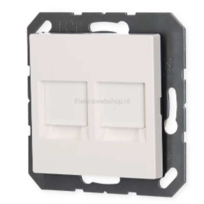 Jung Jung AS500 Smart-TV aansluitdoos voor cai & netwerk alpinwit - MMDA4521WW