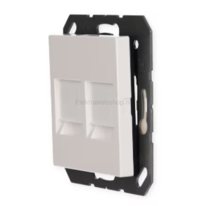 Jung Jung AS500 Smart-TV aansluitdoos voor cai & netwerk alpinwit - MMDA4521WW