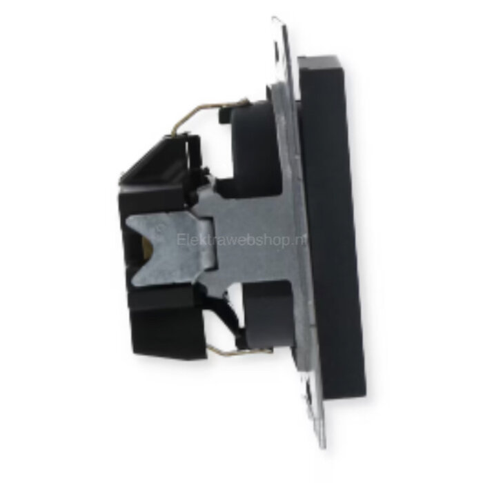 Jung Jung A500 wandcontactdoos met randaarde antraciet - A1520BFANM