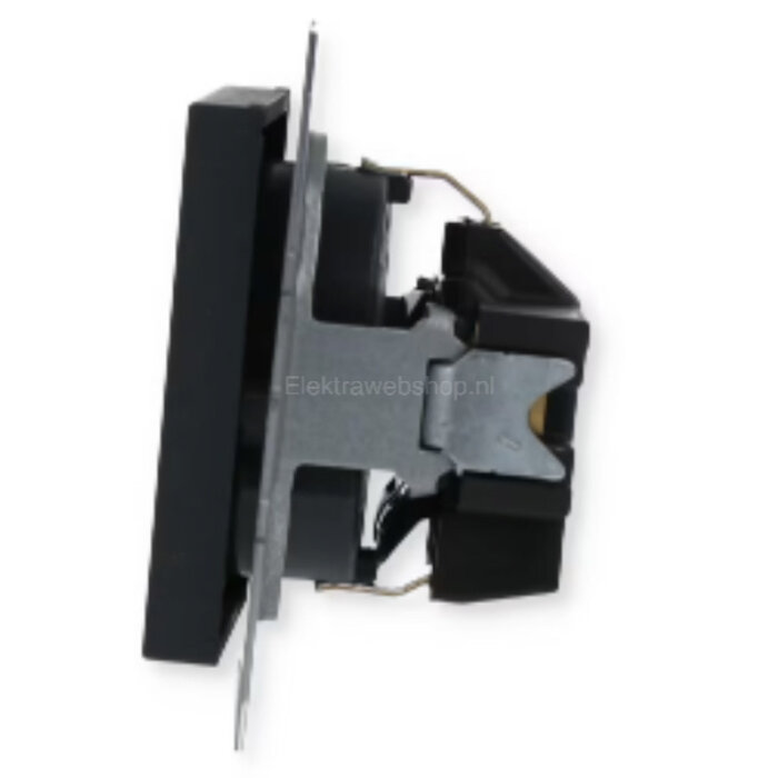 Jung Jung A500 wandcontactdoos met randaarde antraciet - A1520BFANM