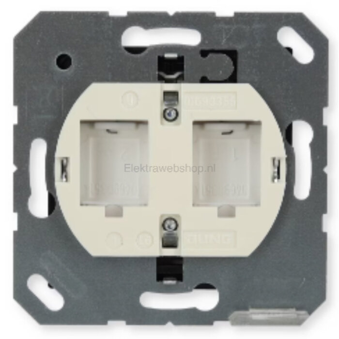 Jung Jung Afdekplaat t.b.v. modular jack 2-voudig AS alpinwit - A1569-2WEWW