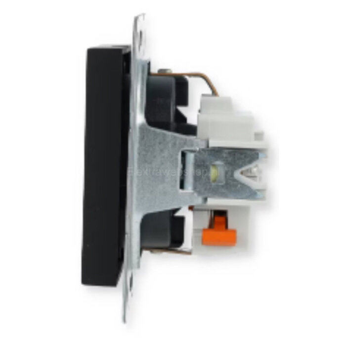 Gira Gira Wandcontactdoos met randaarde 1V Mat Zwart 0466005