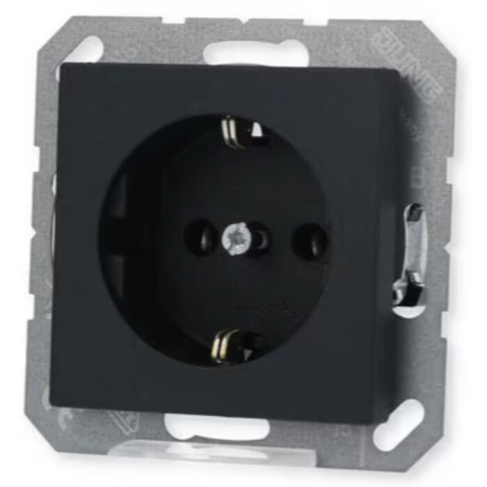 Jung Jung A500 wandcontactdoos met randaarde antraciet - A1520BFANM