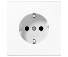 Jung Jung LS990 1V wandcontactdoos met randaarde alpinwit (hagelwit) LS1520WW
