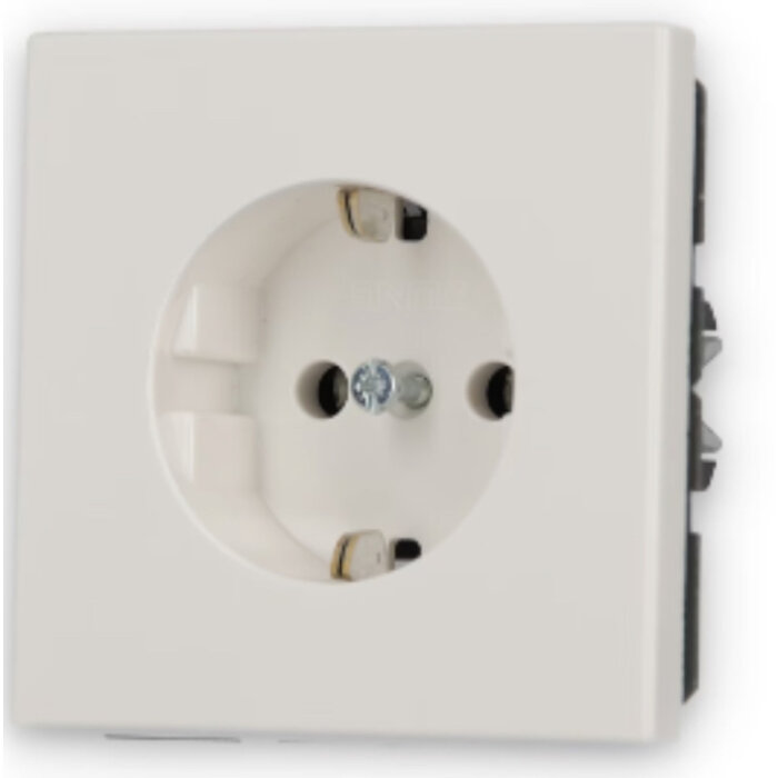 Jung Jung LS990 1V wandcontactdoos met randaarde alpinwit (hagelwit) LS1520WW