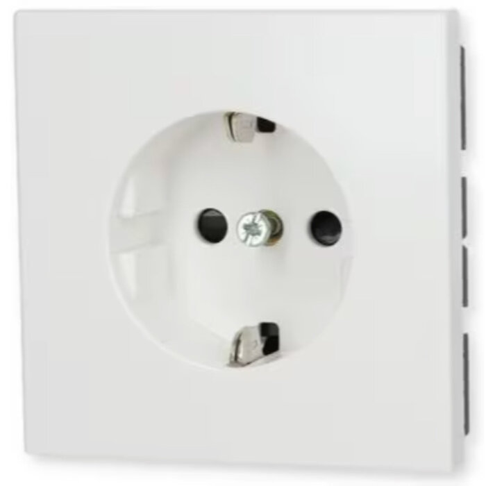 Jung Jung LS990 1V wandcontactdoos met randaarde & kinderbeveiliging alpinwit (hagelwit) LS1520NKIWW