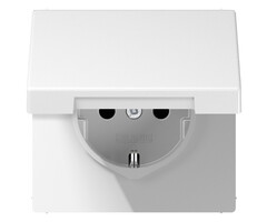 Jung Jung LS990 Wandcontactdoos met klepje alpinwit (hagelwit) LS1520NKLWW