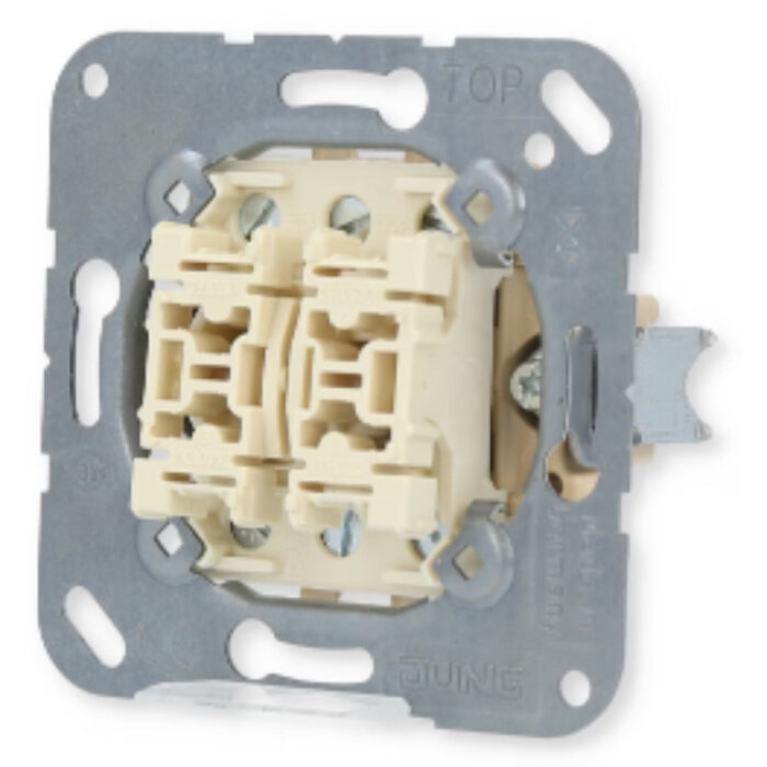 Jung Jung Dubbele pulsschakelaar (serie) met gescheiden circuit 539U