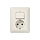 Jung Wandcontactdoos + randaarde + wissel wit (creme) AS5576EU