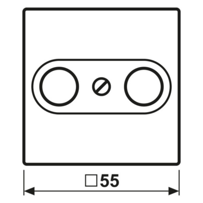 Jung Jung Centraalplaat CAI wit (creme) A561PLTV
