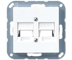 Jung Jung As500 afdekking 2-voudig voor modular jack alpinwit - A569-2NWEWW