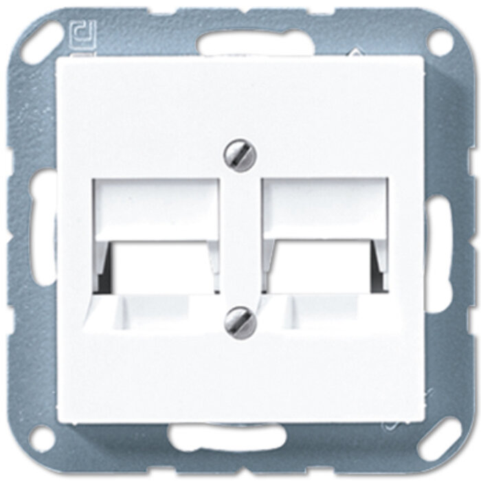 Jung Jung As500 afdekking 2-voudig voor modular jack alpinwit - A569-2NWEWW